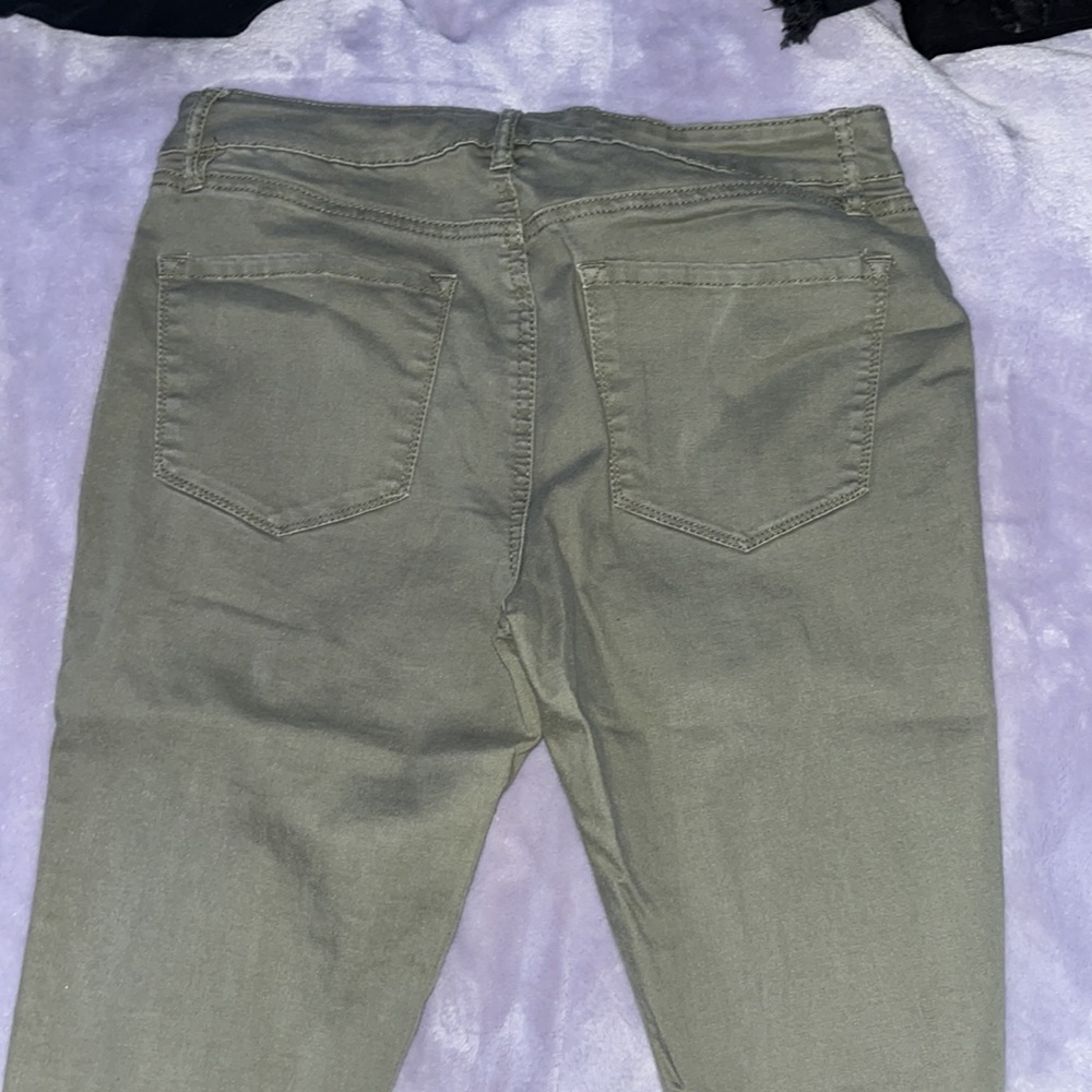 Green Ripped Jeans - Picture 2 of 2